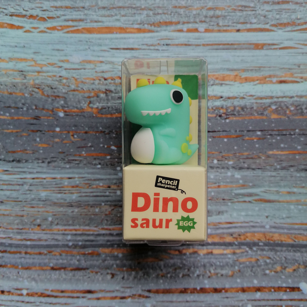 Точилка для карандашей фигурная детская 1 отделение "Динозавр" Dino  #1