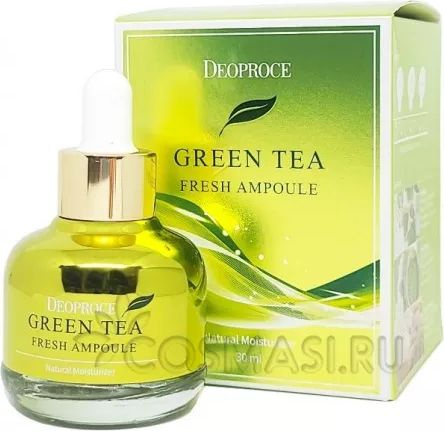 DEOPROCE / Деопрос GREEN TEA FRESH AMPOULE Сыворотка для лица ампульная увлажняющая с экстрактом зелёного #1