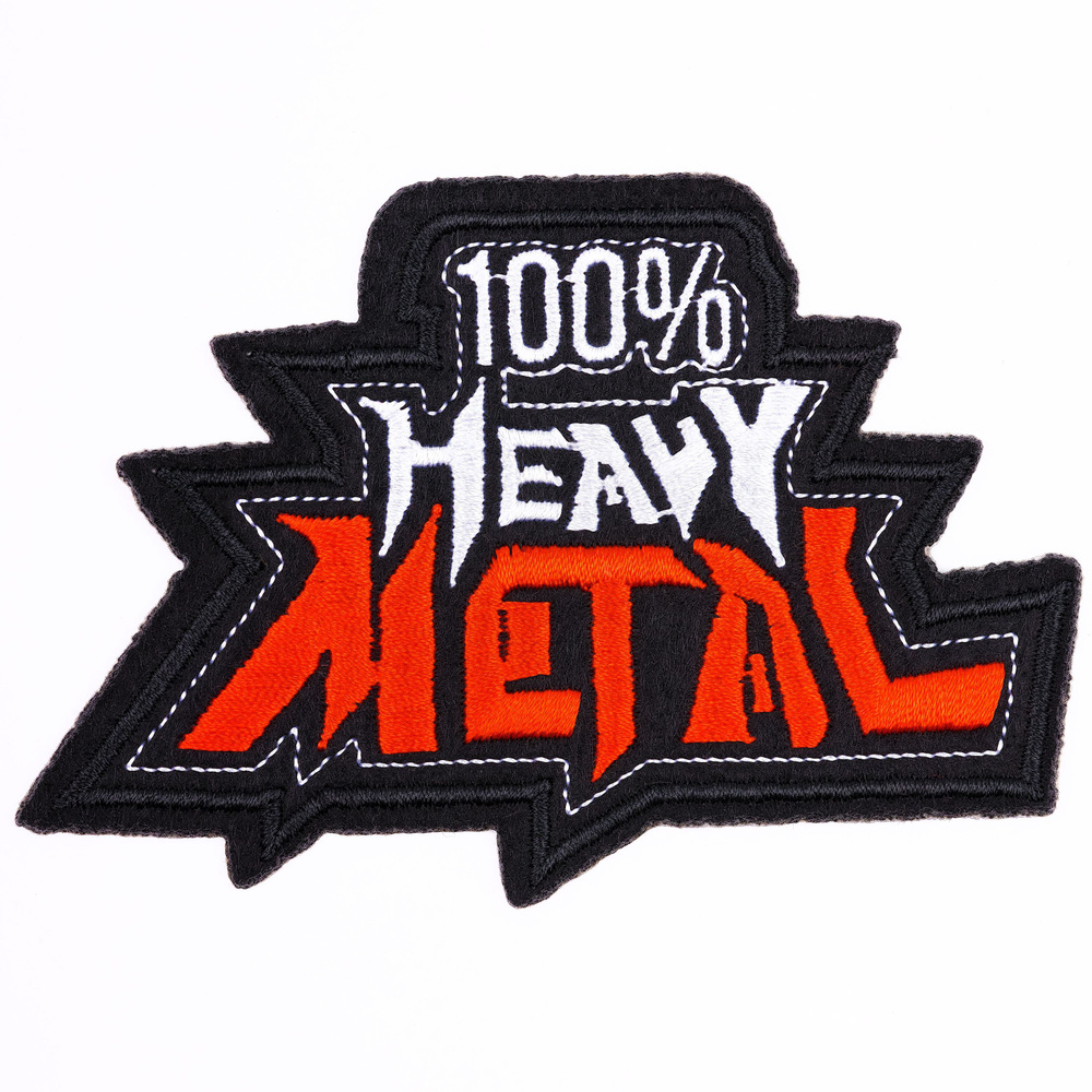 Нашивка, шеврон, патч (patch) Heavy metal, размер 10*6,7 см, 1 шт. #1