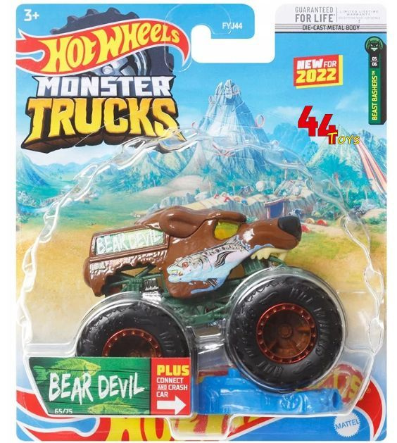 Машинка Hot Wheels Monster Trucks Монстр-трак Bear Devil / Хот Вилс #1