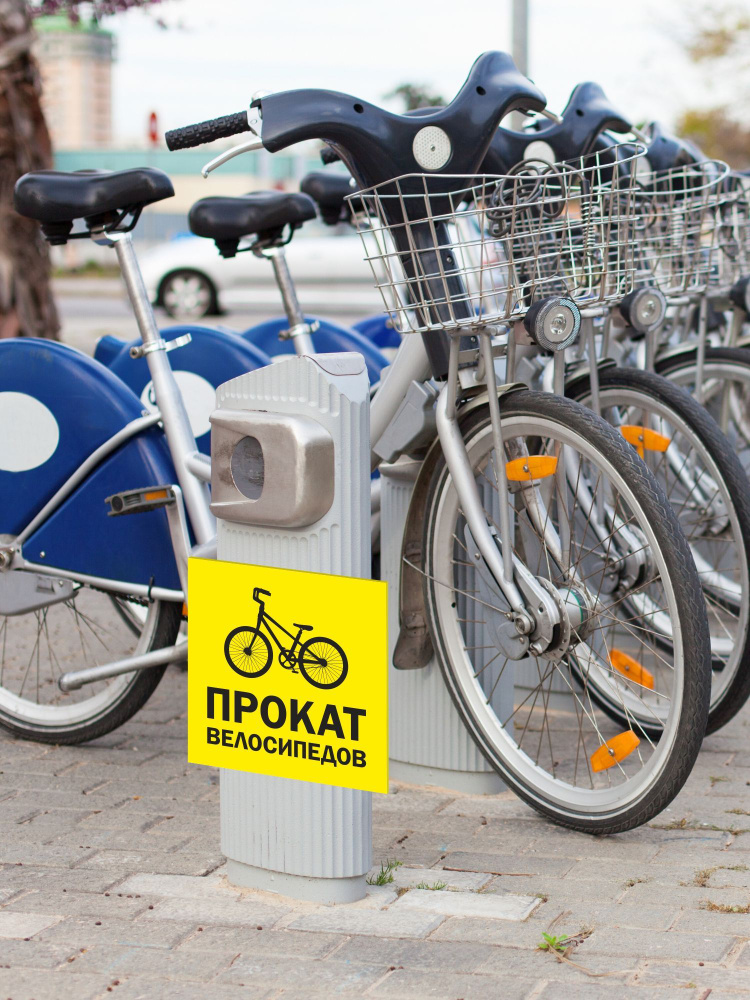 Табличка \"Прокат велосипедов\", 1 штука, 20 см, 20 см - купить в ...