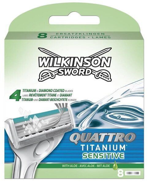 Сменные кассеты Schick Wilkinson Quattro titanium (8 шт) #1
