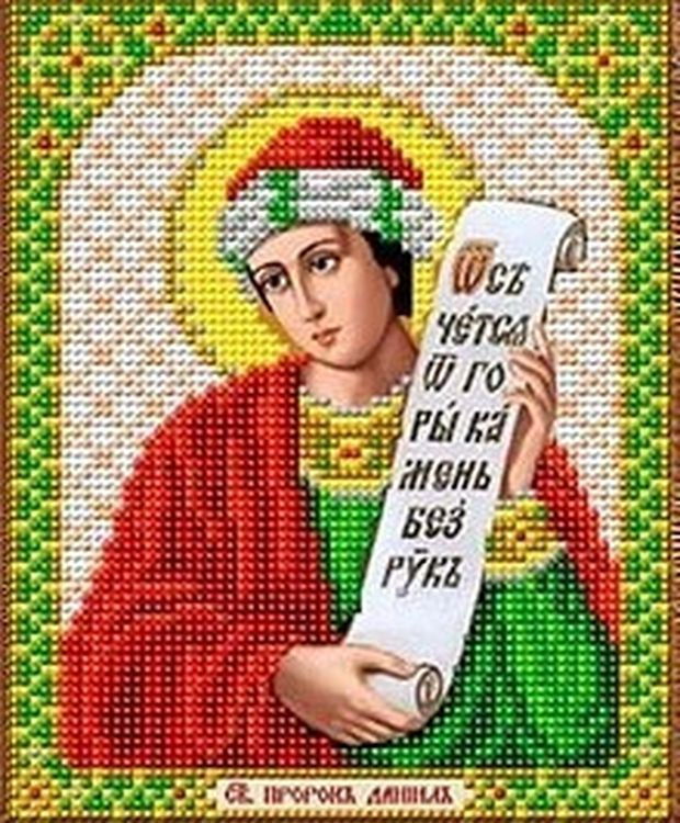 Рисунок на ткани Благовест "Святой Даниил" 14x17 см, Иконы Религия  #1