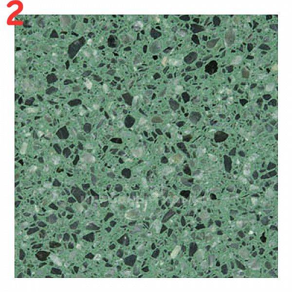 Плитка агломератная коллекция Мрамор Зеленый 400х400х20 мм (2 шт.)  #1