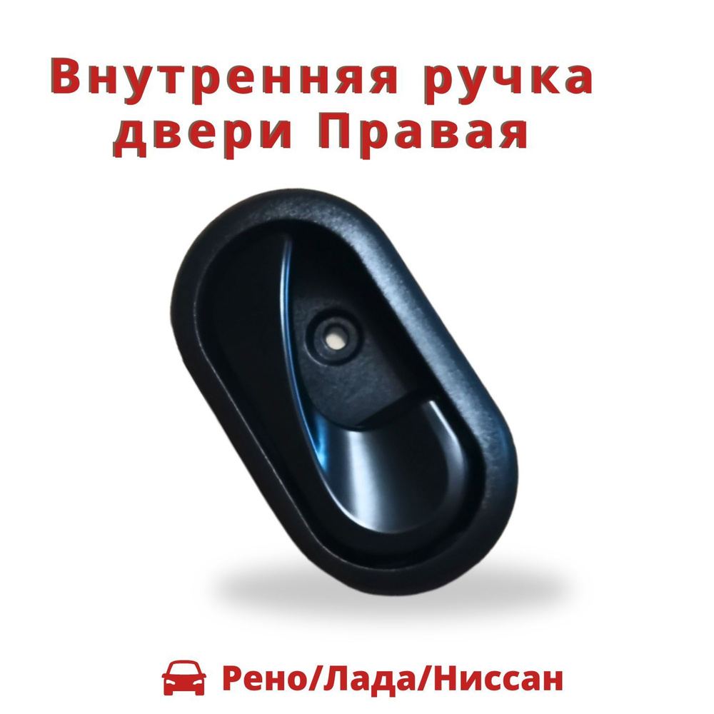 Правая внутренняя ручка двери для Рено/Лада/Ниссан (черный) 8200733847  #1