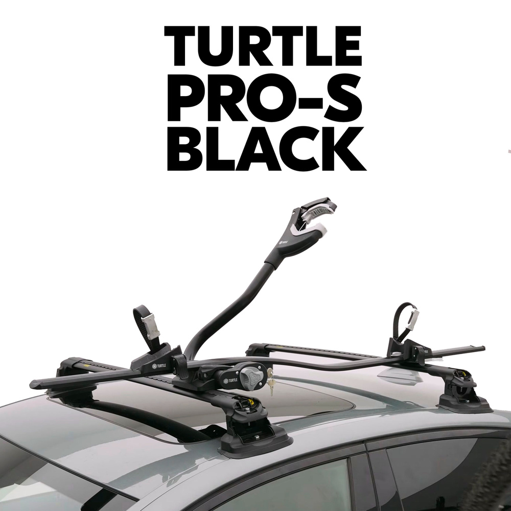 Велокрепление Turtle Pro-S Black на крышу. Багажник Тартл Про-С черный для  велосипеда на крышу авто. Turtle Proride