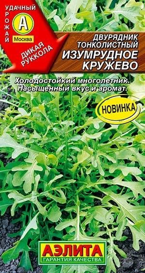 ДВУРЯДНИК тонколистный Изумрудное кружево. Семена. Вес 0,3 гр. РУККОЛА. Аэлита  #1