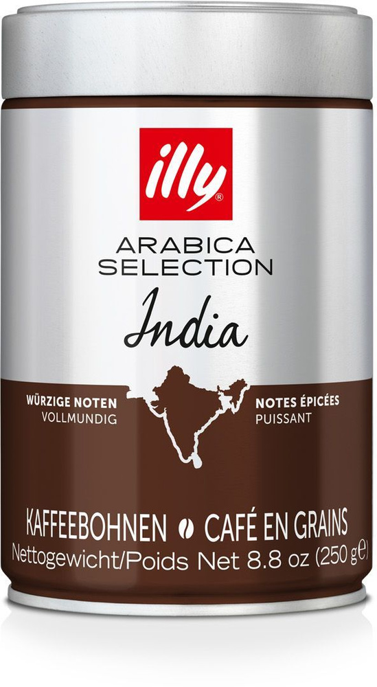 Кофе в зернах illy Arabica Selection, Индия, банка 250 г (арабика 100%, Италия)  #1