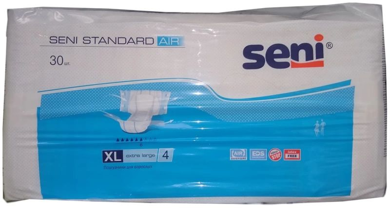 Подгузники для взрослых Сени стандарт (Seni standart air) XL размер 4  #1