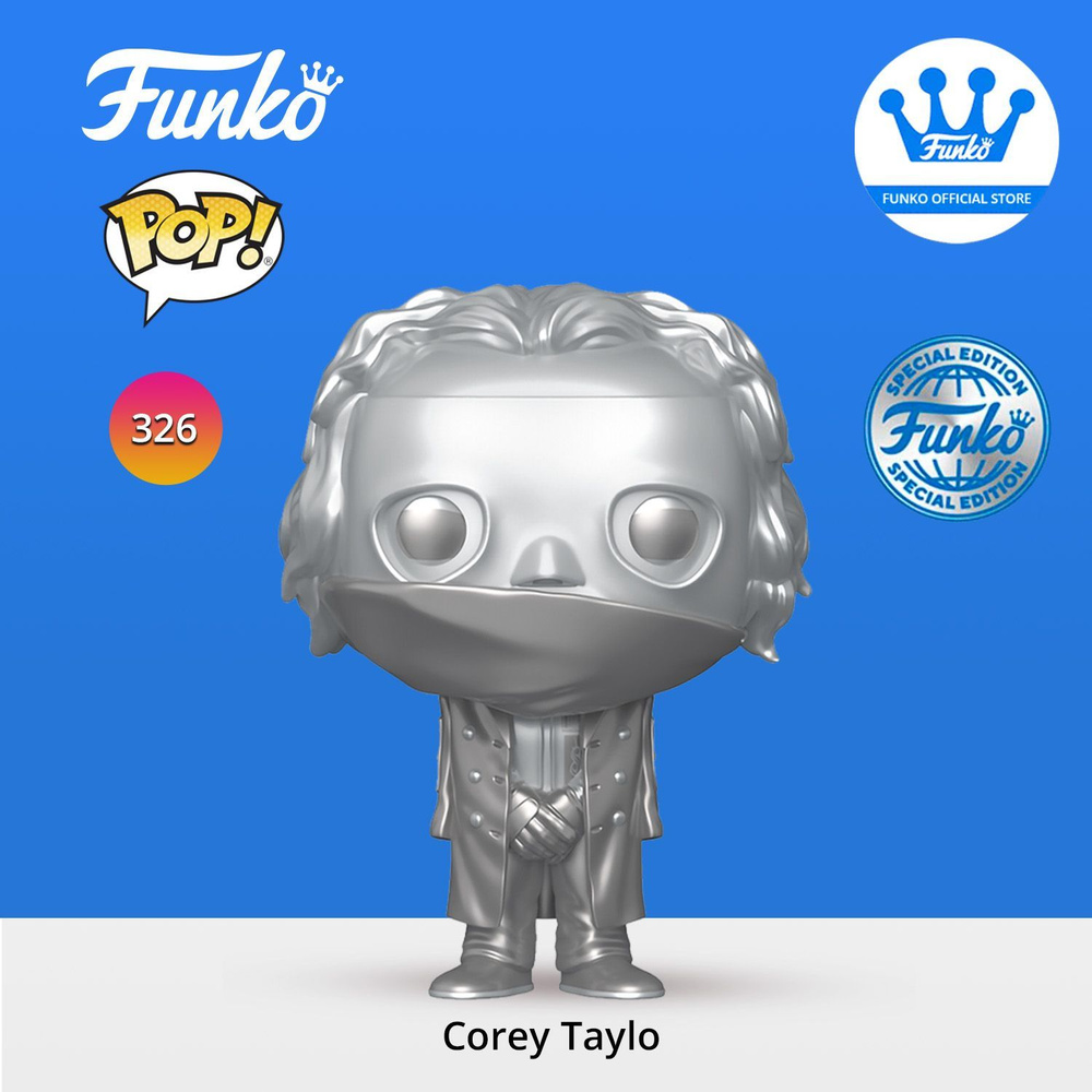 Фигурка Funko POP! Rocks Slipknot Corey Taylor Platinum (Exc)/ Фанко ПОП в виде участника группы Слипнот #1