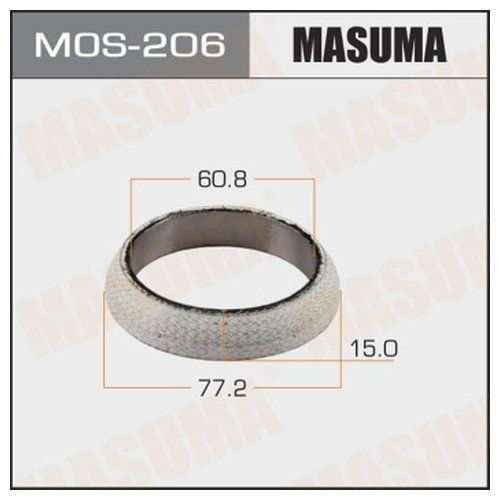 Masuma Прокладка глушителя Masuma MOS206 для Toyota COASTER B4 B, Land Cruiser арт. MOS206  #1