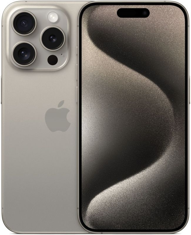 Apple Смартфон iPhone 15 Pro Max, Natural Titanium/Титановый бежевый (1SIM+eSIM), 8/512 ГБ, темно-бежевый #1