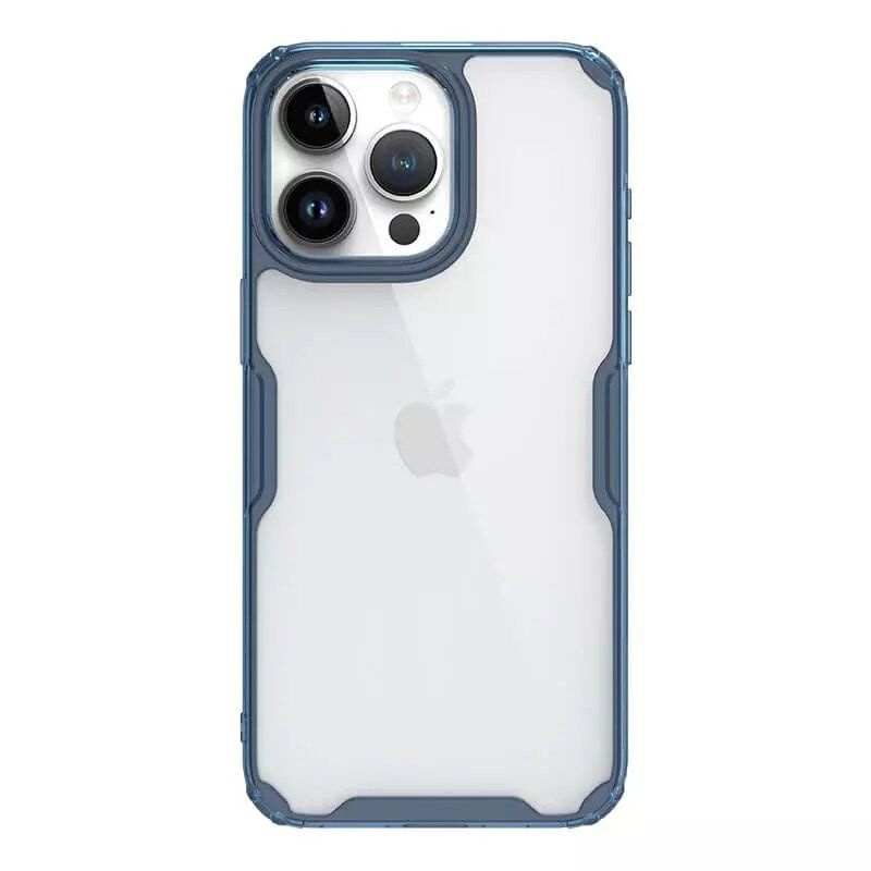 Накладка Nillkin Nature TPU Pro Case силиконовая для Apple iPhone 15 Pro Max синяя  #1