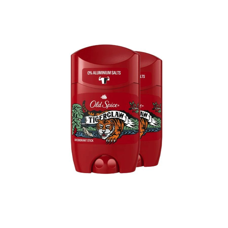 Комплект Old Spice Классический аромат Tigerclaw Дезодорант в стике мужской, 2 шт по 50 мл  #1