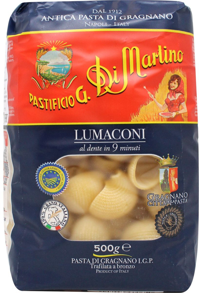 В заказе 1 штука: Макароны Ди Мартино из Граньяно лумакони Ди Мартино м/у, 500 г  #1