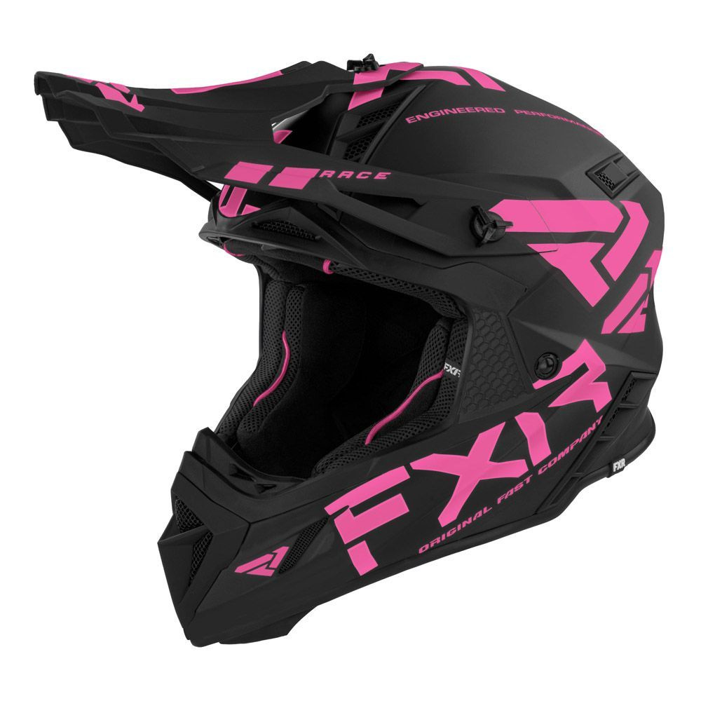 Шлем для снегохода FXR Helium Race Div, Black/Elec Pink, XS #1