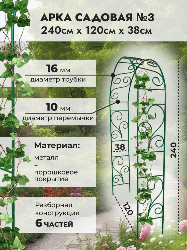 Арка садовая разборная. Декоративное украшение дачи #1