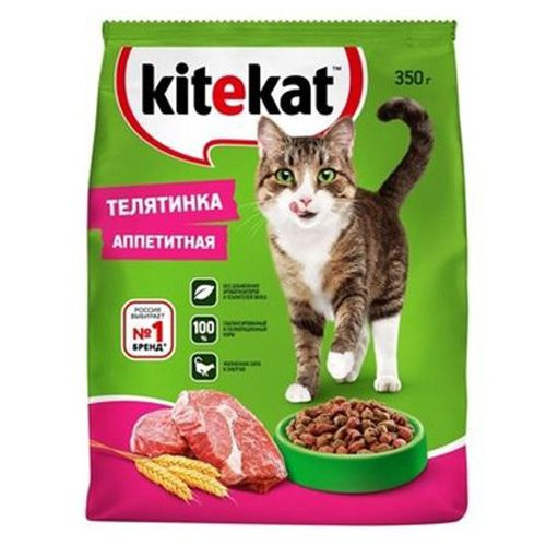 Kitekat / Китикет Сухой корм для кошек Аппетитная Телятинка, 350 г  #1