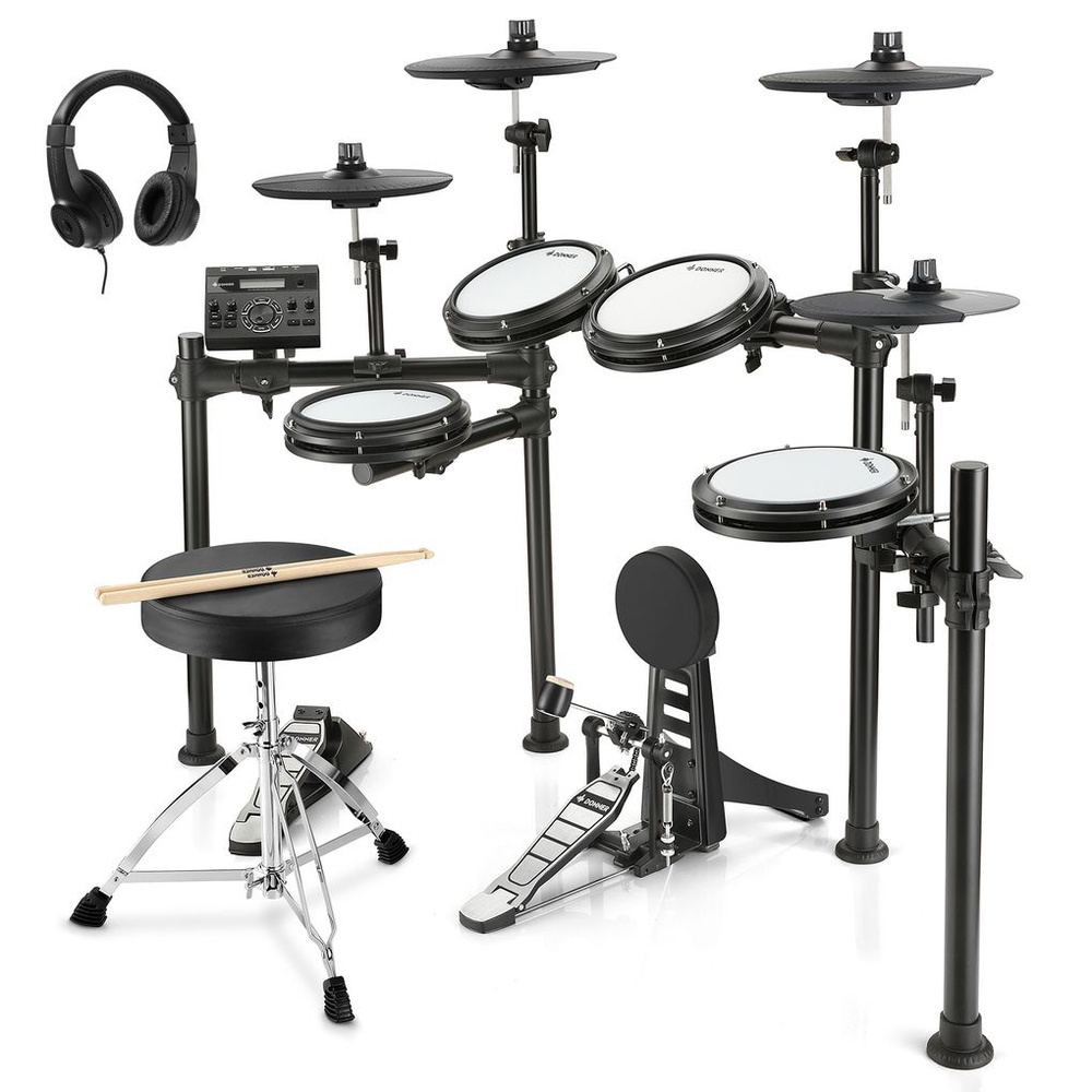 DONNER DED-200 Electric Drum Set - Электронная ударная установка (5 пэдов барабанов, 3 пэда тарелок, #1