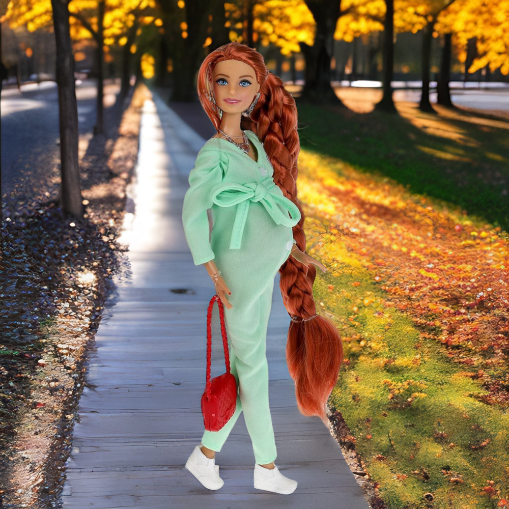 Кукла для девочки София Модница беременная шарнирная Карапуз 29 см. Уцененный товар  #1