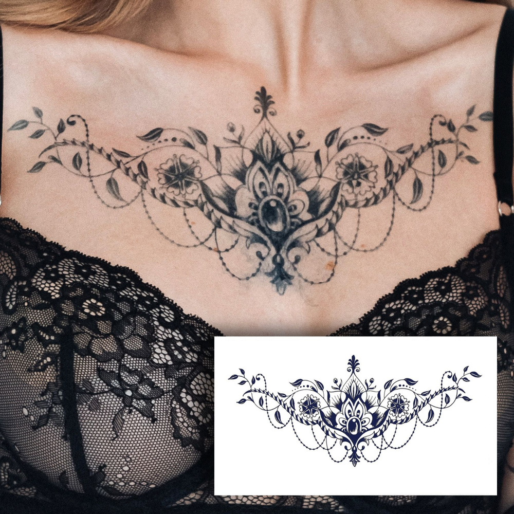 Tattoo'шки Временные тату БЕЗ ПЛЕНКИ (темнеют через 24 часа) 15*28см  #1