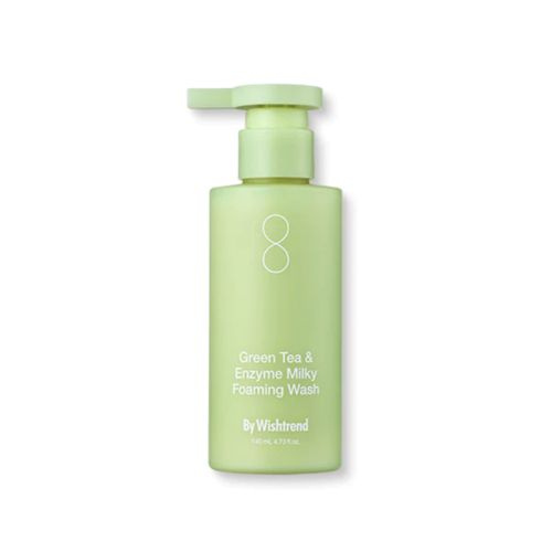 By Wishtrend Пенка очищающая энзимная с зелёным чаем - Green tea & enzyme milky foaming wash, 140мл  #1