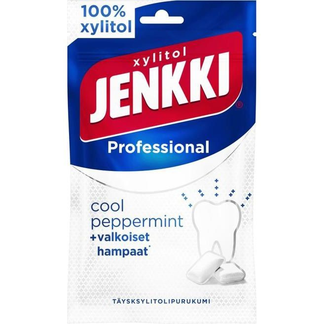 Жевательная резинка с ксилитом без сахара Jenkki Professional Cool peppermint, 80 гр  #1