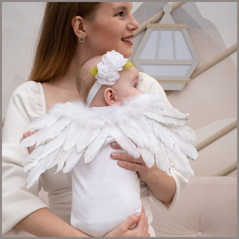 Костюм для новорожденного малыша крылья ангела для фотосессии - купить по  доступным ценам в интернет-магазине OZON (1273243956)