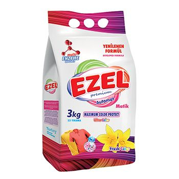 Порошок стиральный для цветного белья для машинной стирки, Ezel Premium, 3 кг, Турция 1шт  #1