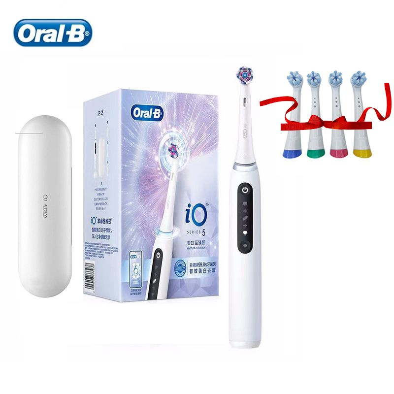 Oral-B Электрическая зубная щетка Oral B iO5, белый, кремовый #1