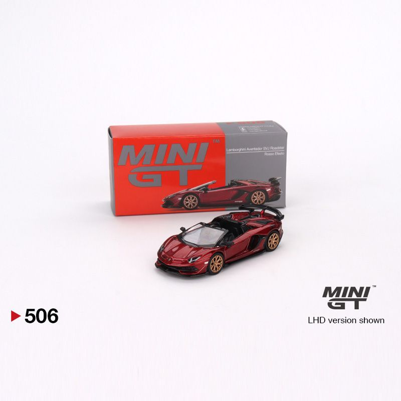 Машинка minigt 1/64 #506 Lamborghini Aventador SVJ Roadster Rosso Efestos Die-cast Alloy Car Model Collection #1