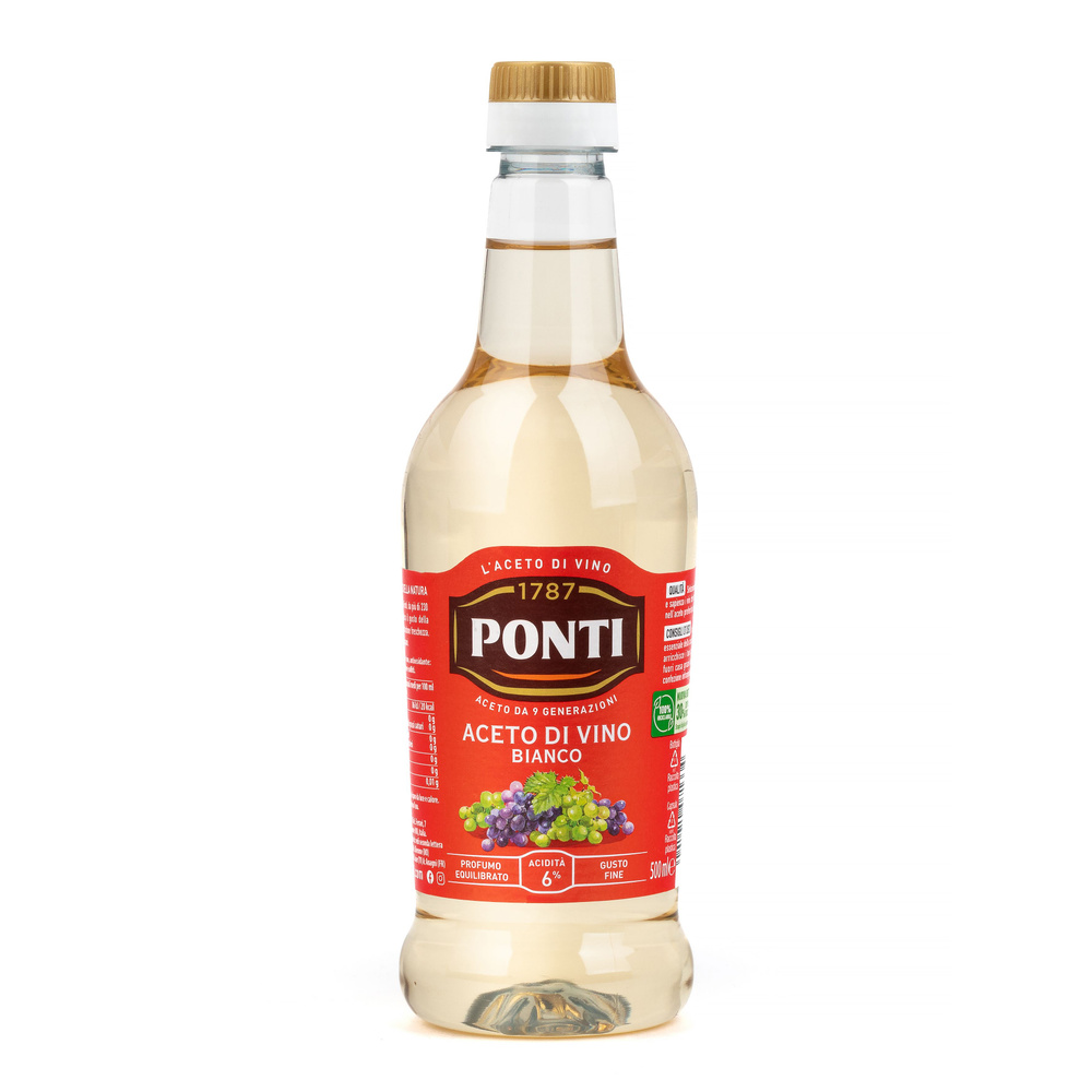 Уксус Ponti винный, белый 6%, 500 мл #1
