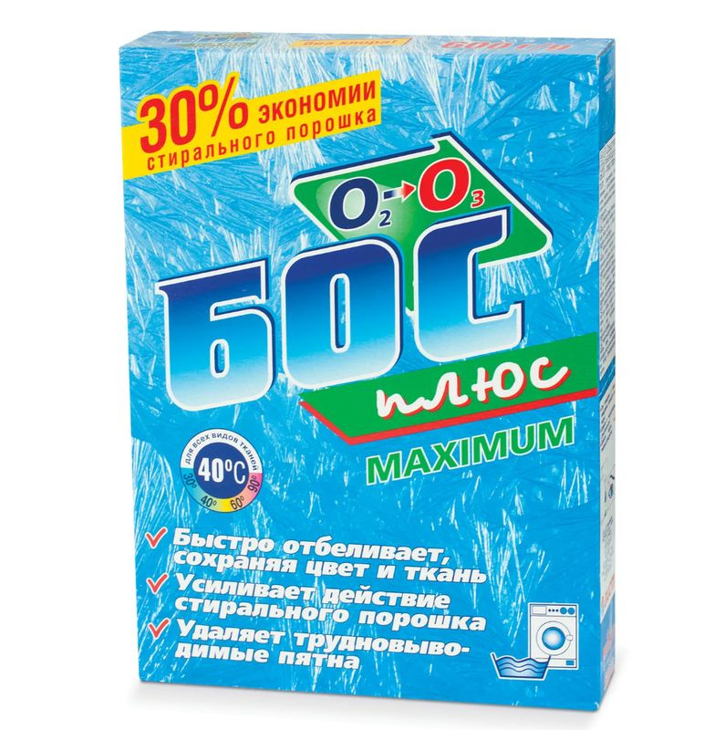 Отбеливатель Бос плюс maximum, порошок 600гр, 3 штуки #1