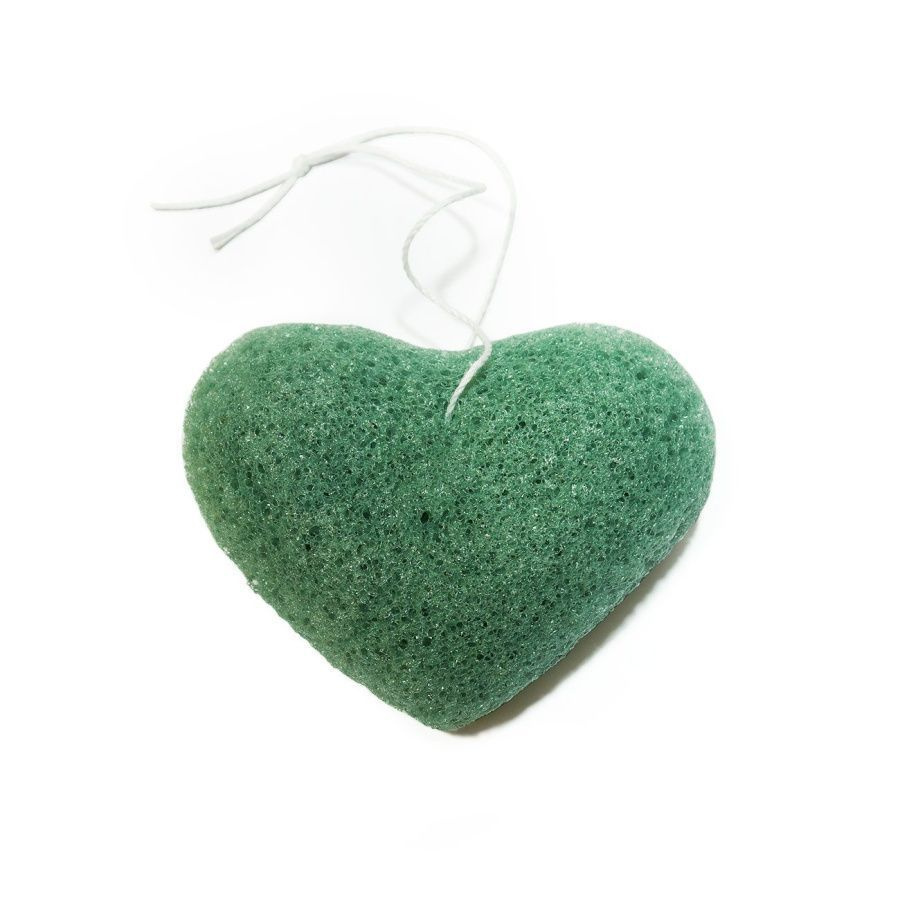 Kristaller Спонж конжаковый с экстрактом зеленого чая / KG-005, сердце  #1