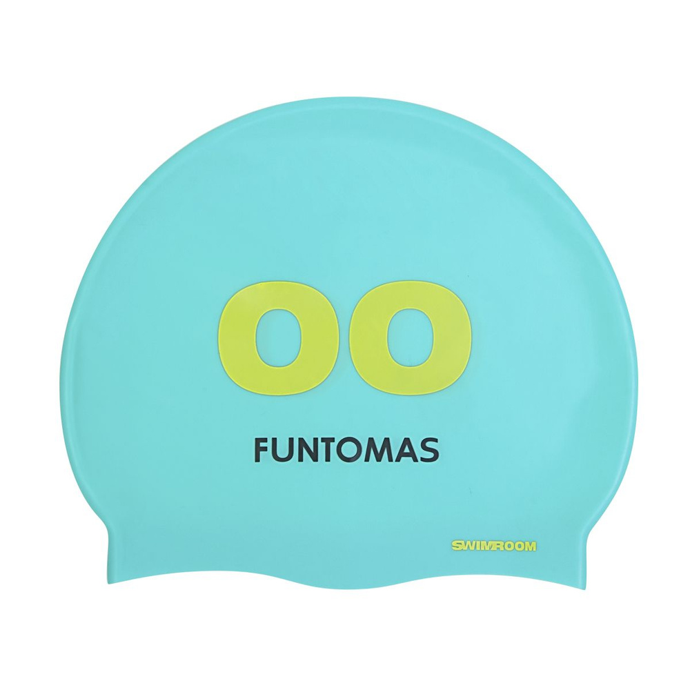 Силиконовая шапочка для плавания / бассейна SwimRoom "Funtomas", цвет бирюзовый  #1
