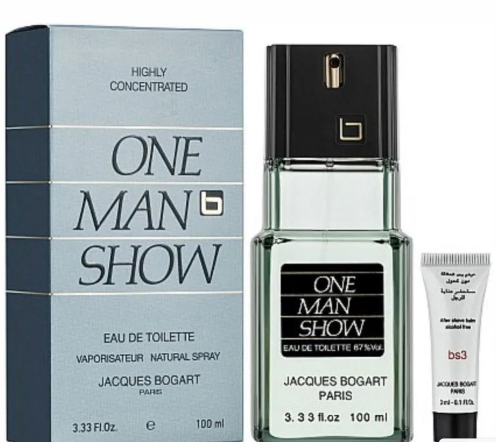 JACQUES BOGART PARIS One Man Show EDT 100 ml + A/S Balm 3 ml - Туалетная вода + бальзам после бритья #1