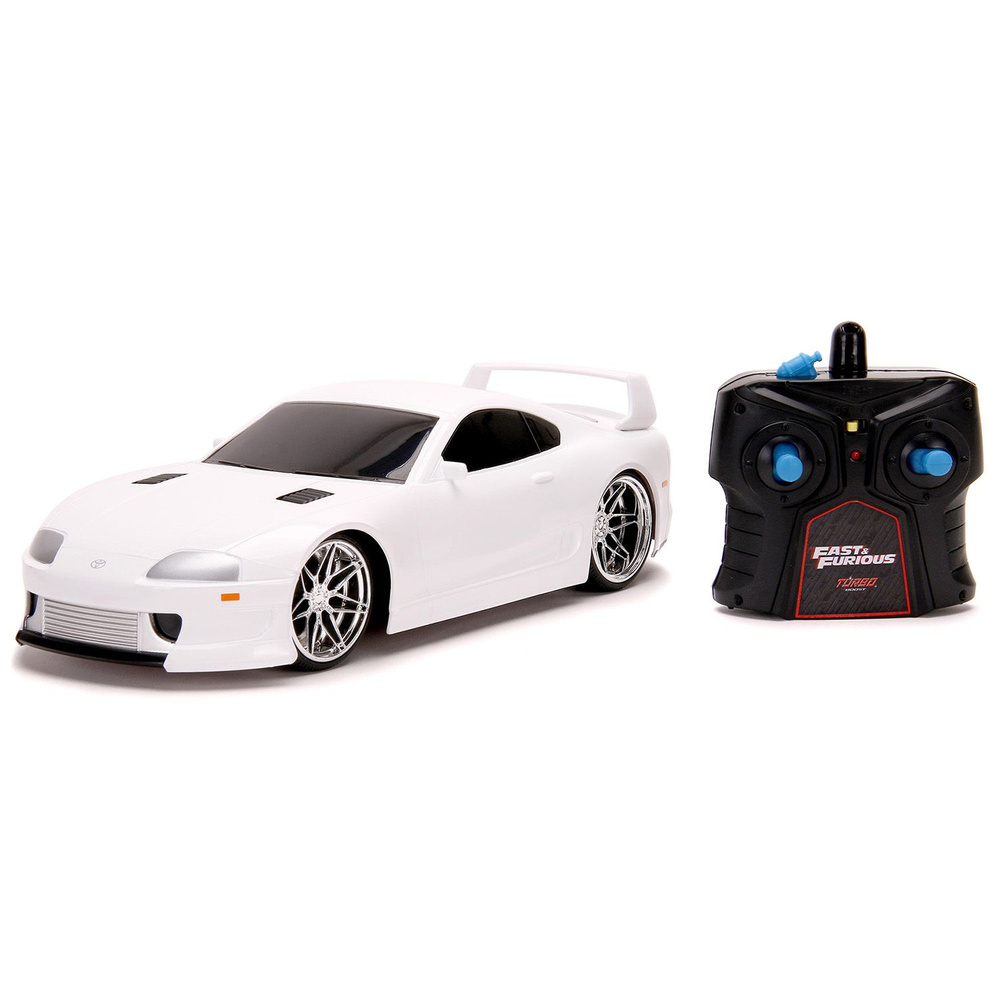 Машинка на радиоуправлении Fast & Furious R/C 1995 Toyota Supra, по мотивам  фильма Форсаж, масштабная модель р/у Jada Toys 1:16 черная, Тойота - купить  с доставкой по выгодным ценам в интернет-магазине OZON (