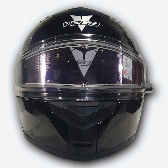 Шлем снегоходный Vega Spark HS158 Winter двойное стекло с подогревом Black XXL  #1