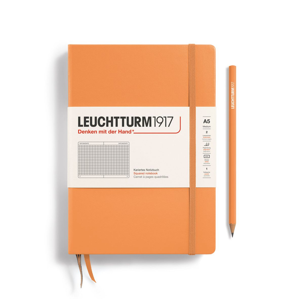 Блокнот Leuchtturm1917 Medium A5, в клетку, цвет абрикос #1