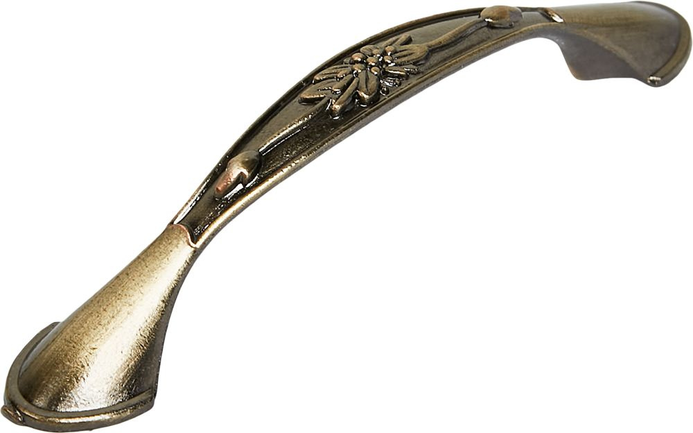 Ручка-скоба мебельная 6802 96 мм цвет античная бронза #1