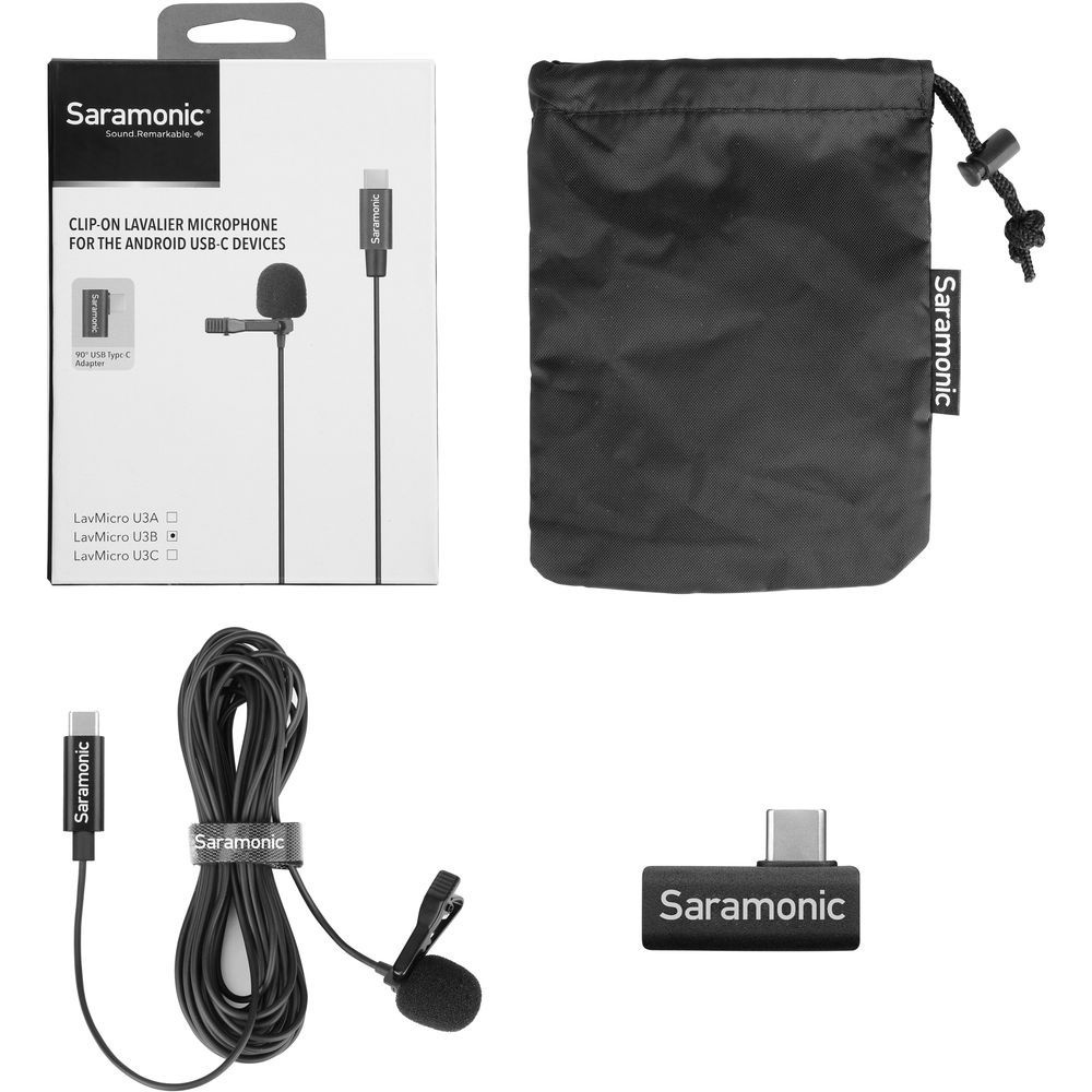 Saramonic Микрофон петличный LavMicro U3B, петличный, с кабелем 6 м, USB-C, черный  #1