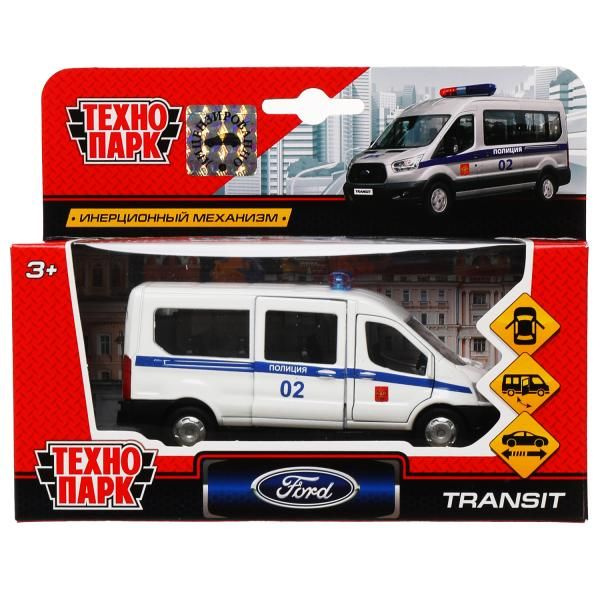 Машина Ford Transit Полиция 12 см белая металл инерция SB-18-18-P(W)-WB  #1