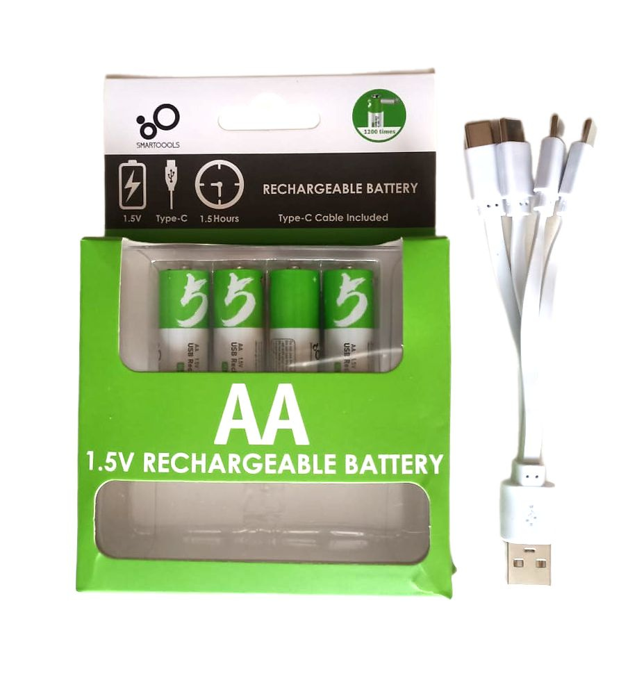 AA литий-ионные Аккумуляторы/Батарейки 1.5V 2600mWh Type-C кабель для .