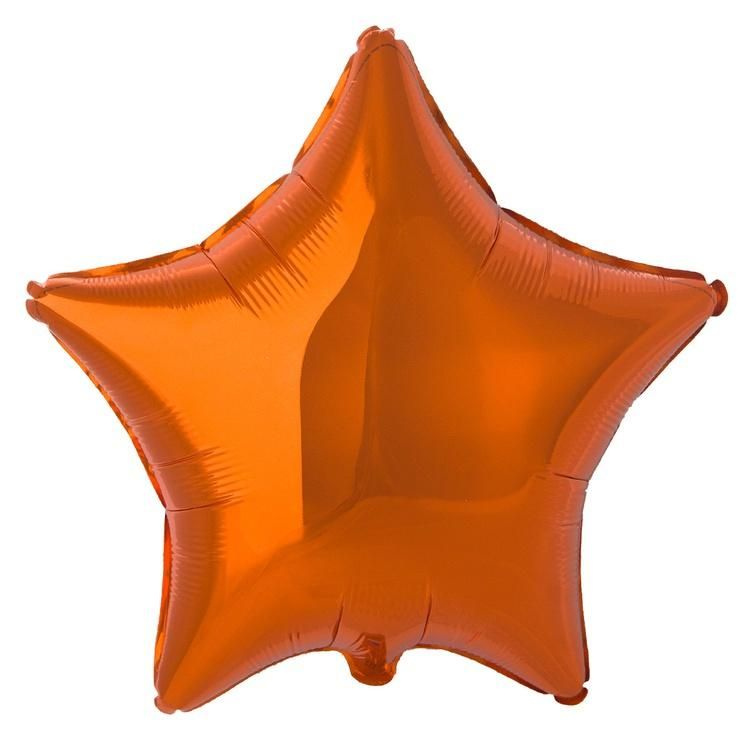 Воздушный шар, Весёлая затея, Звезда Orange металлик Испания  #1