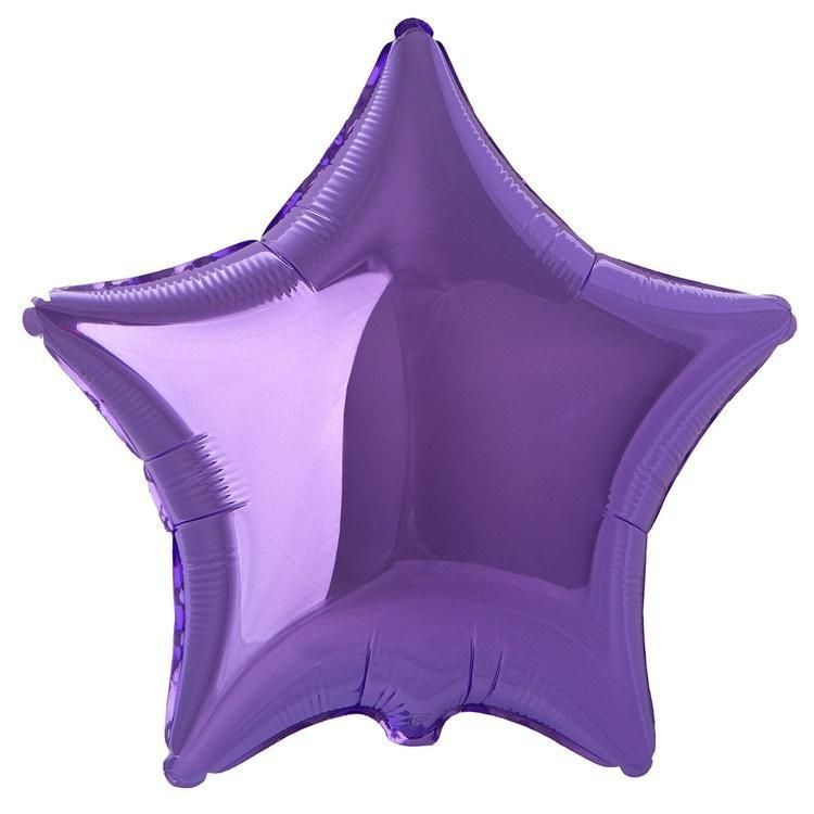 Воздушный шар, Весёлая затея, Звезда Lilac металлик Испания  #1