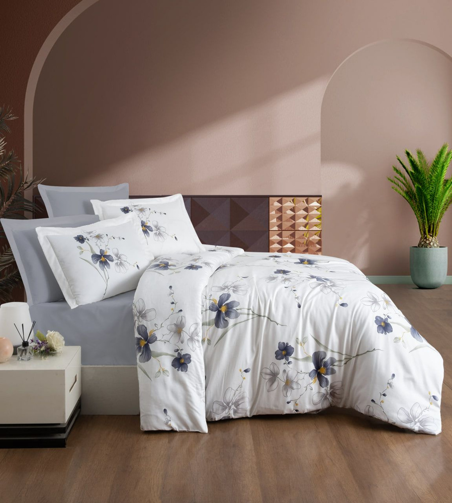 Ecosse Комплект постельного белья, Сатин, Евро, наволочки 50x70, 70x70  #1