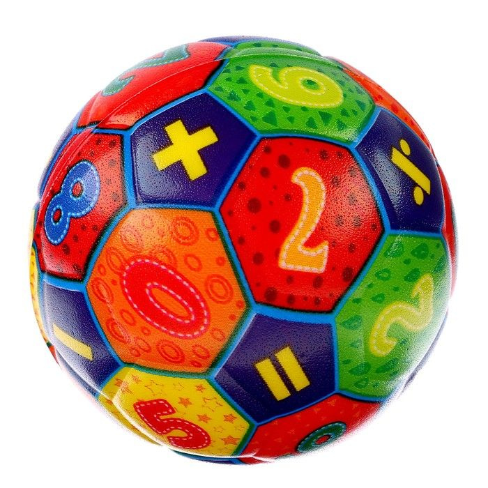 Мягкий мячик Арифметика 6,3 см, виды 12 шт #1