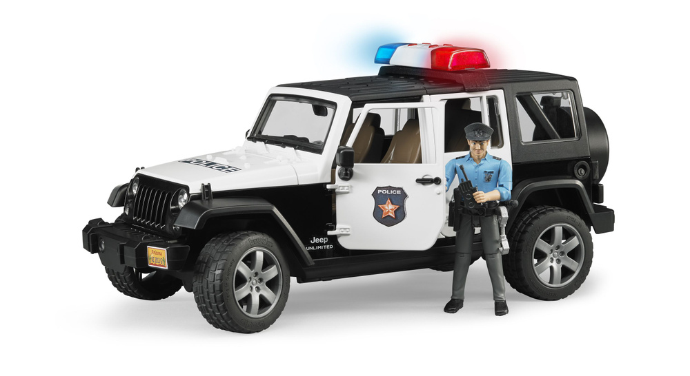 Машинка Bruder Внедорожник Jeep Wrangler Unlimited Rubicon Полиция с фигуркой, Брудер,02-526  #1