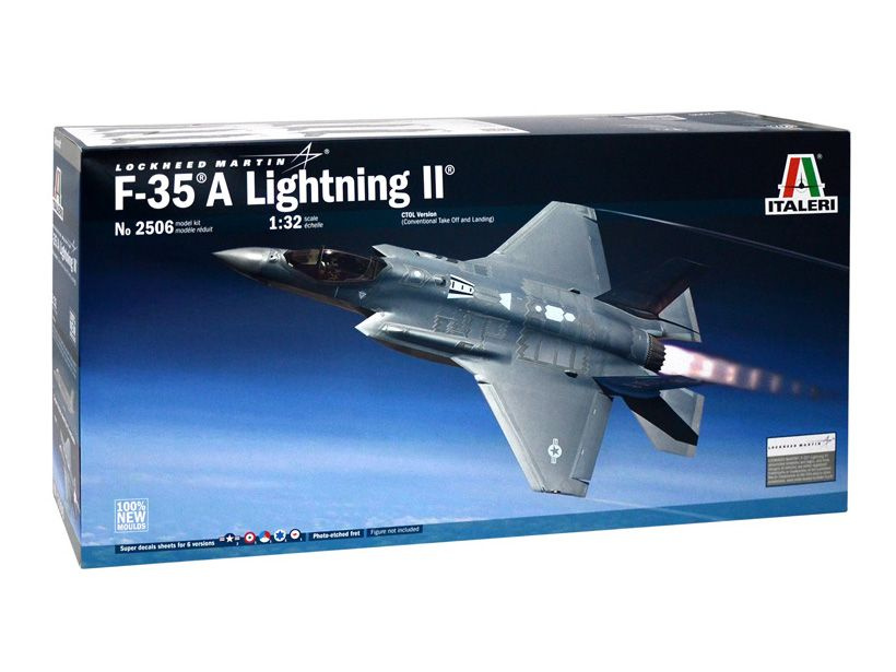 Сборная модель Военный самолет Истребитель Lockheed F-35A Lighting II, Italeri 1/32 2506  #1