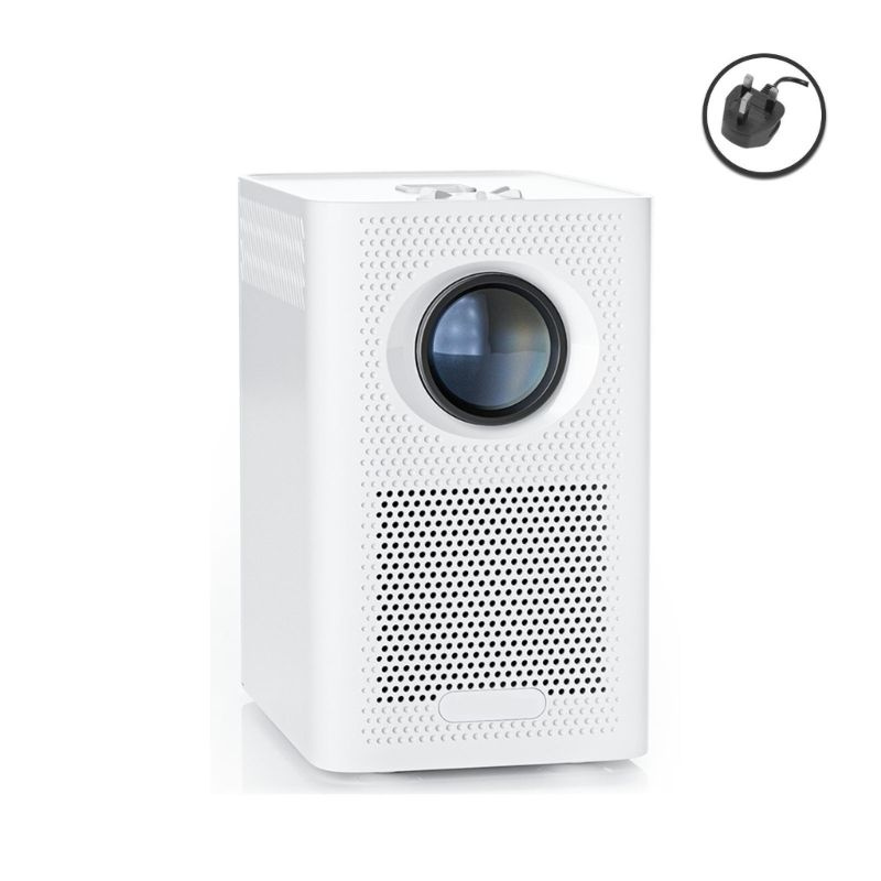 1080P Android Smart Projector - White UK Standard### Russian Title:1080P Умный Проектор Белый Стандарт #1